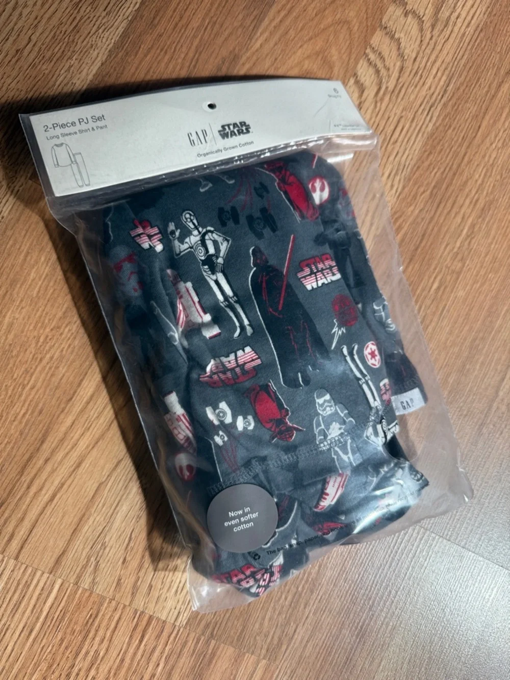 GAP Organic Star Wars Boys Long John PJ Set Pajamas 6 NWT